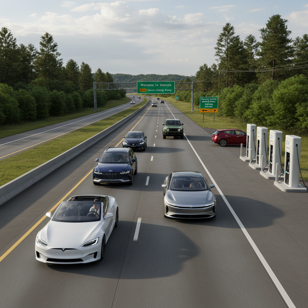 Georgia’s EV Adoption Surge: Tesla, BYD, and Rivian Compete for Market Share in 2025